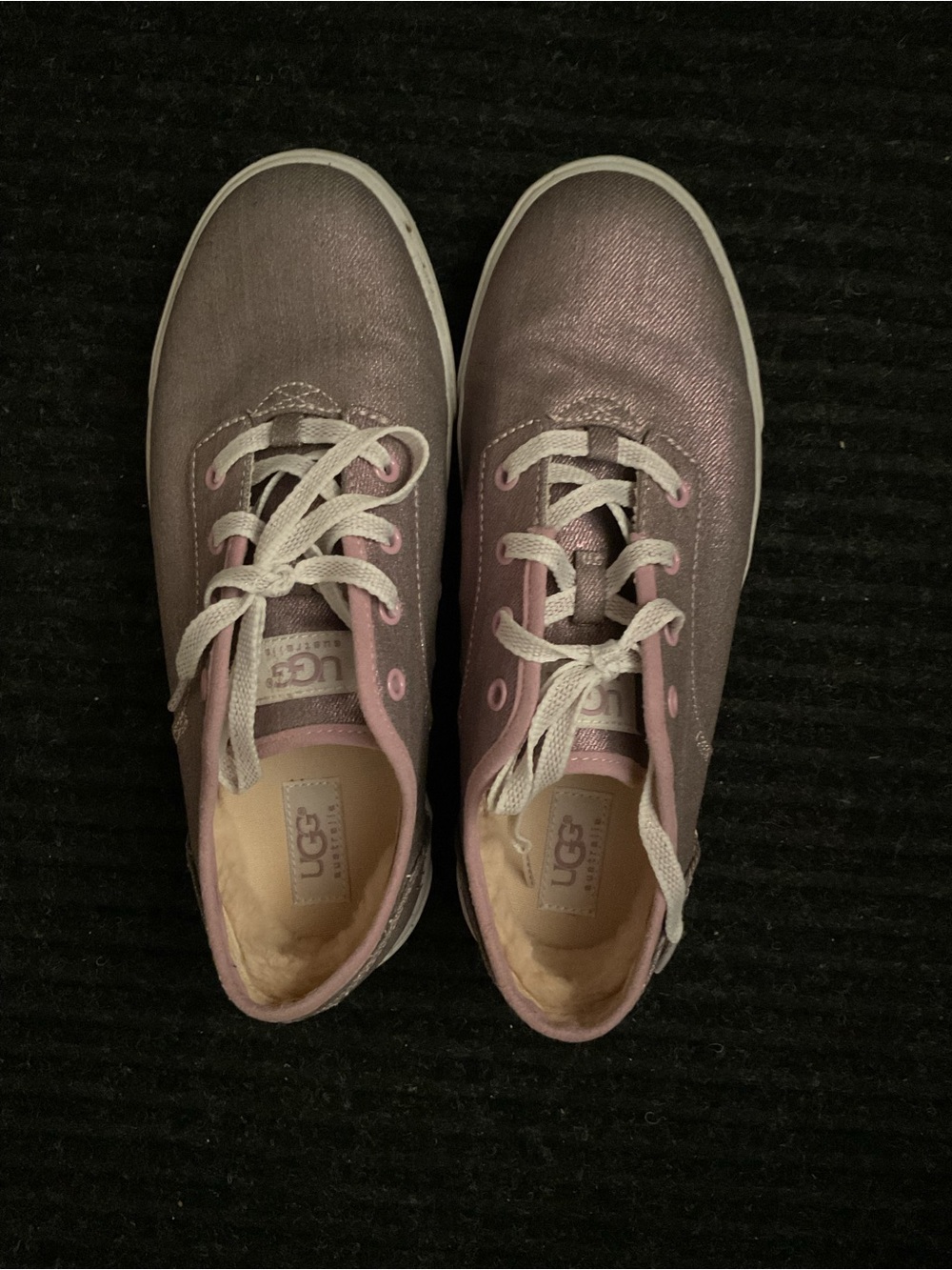 UGG Women's Metallic Rose Lace-Up Sneakers
